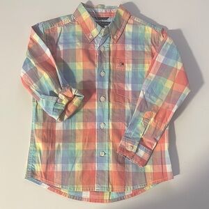 New Tommy Hilfiger Colorful Plaid Kids Shirt